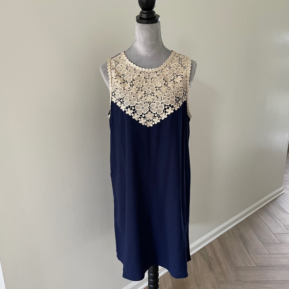Lilly Pulitzer Nana Soft Shift Dress in True Navy, Size 12